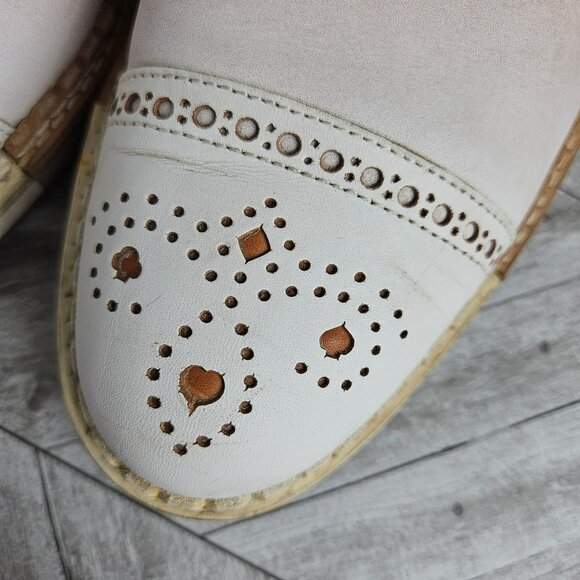 Jimmy Choo Womens EU 40 US 9 Shoes Tan Cap Toe Leather Oxford Italy Made Luxury - Picture 9 of 16